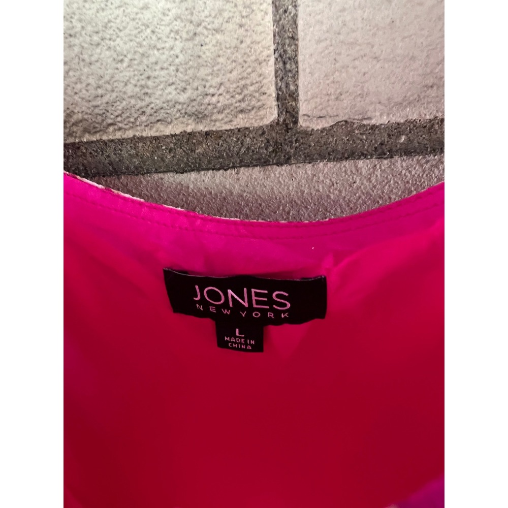 Jones New York Pink Paisley Sleeveless Chiffon Maxi Dress Size Large - Picture 2 of 4